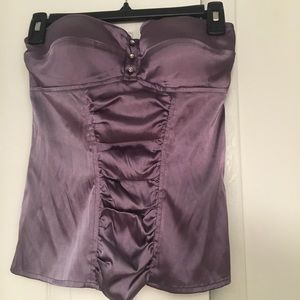 Lilac strapless dress shirt. Size small